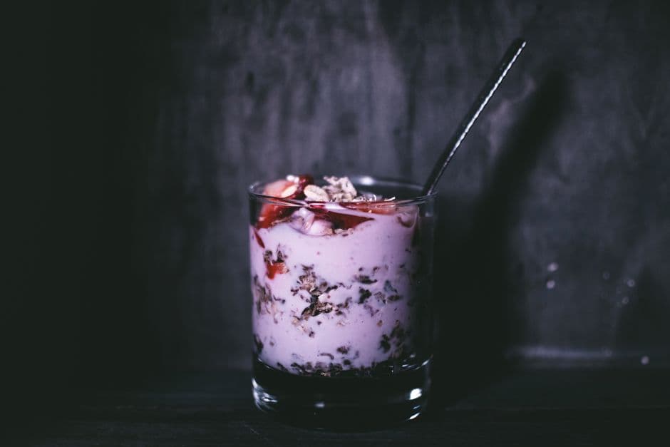 Glass of Vanilla Yogurt